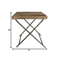 HomeRoots Reclaimed Wood Folding Table in Natural Finish