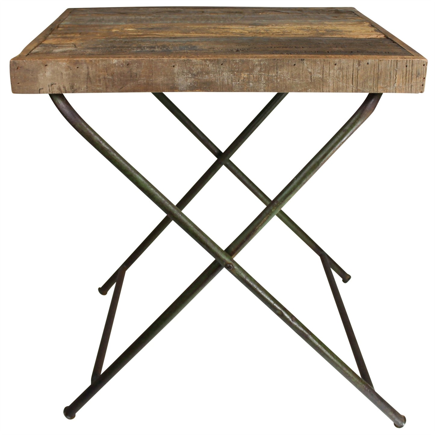 HomeRoots Reclaimed Wood Folding Table in Natural Finish