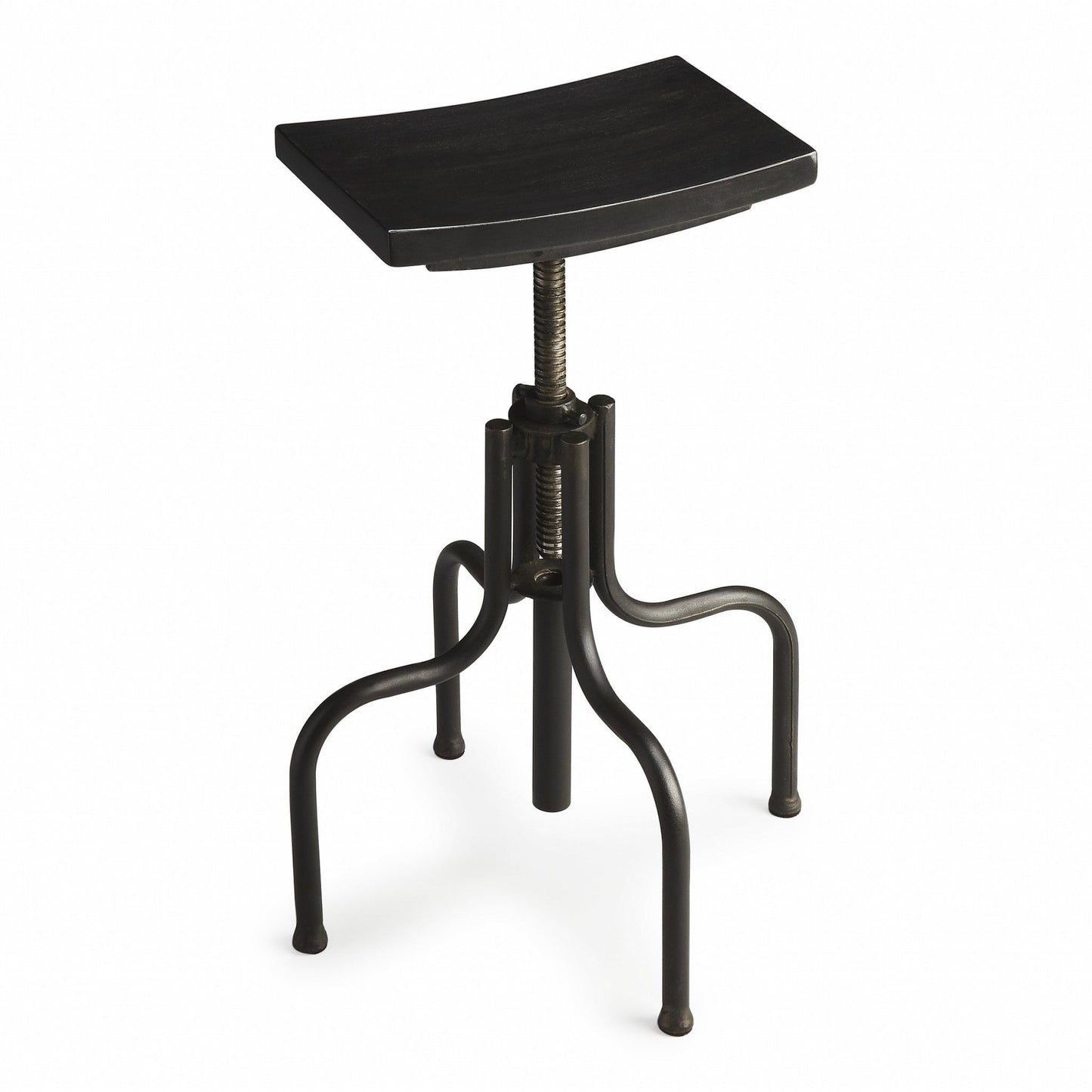 HomeRoots Reclaimed Wood Revolving Bar Stool