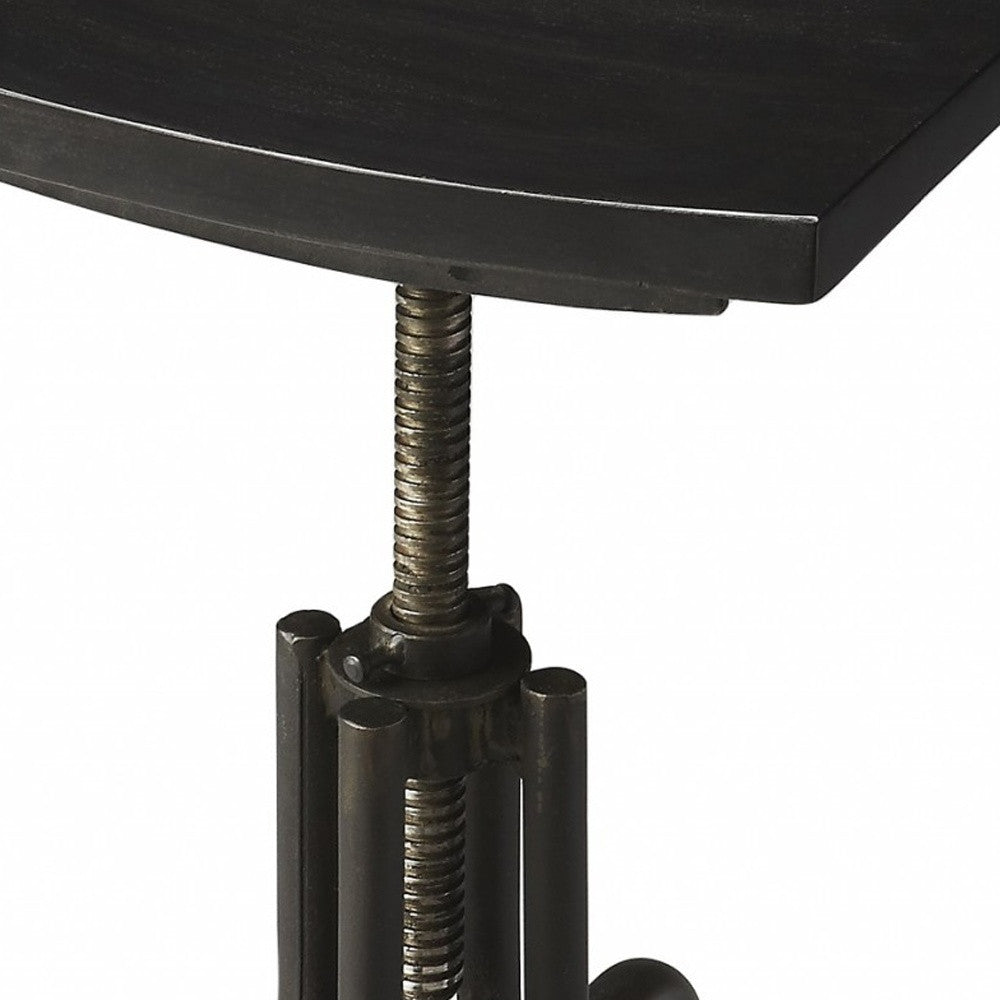 HomeRoots Reclaimed Wood Revolving Bar Stool