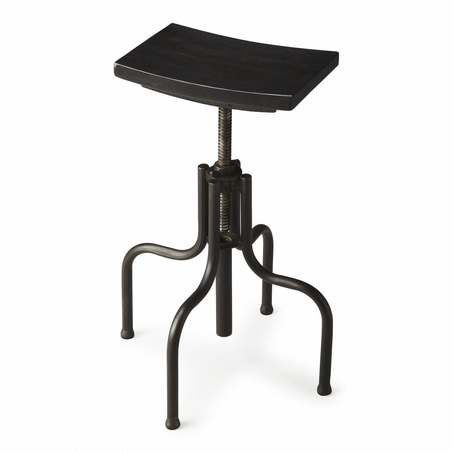 HomeRoots Reclaimed Wood Revolving Bar Stool