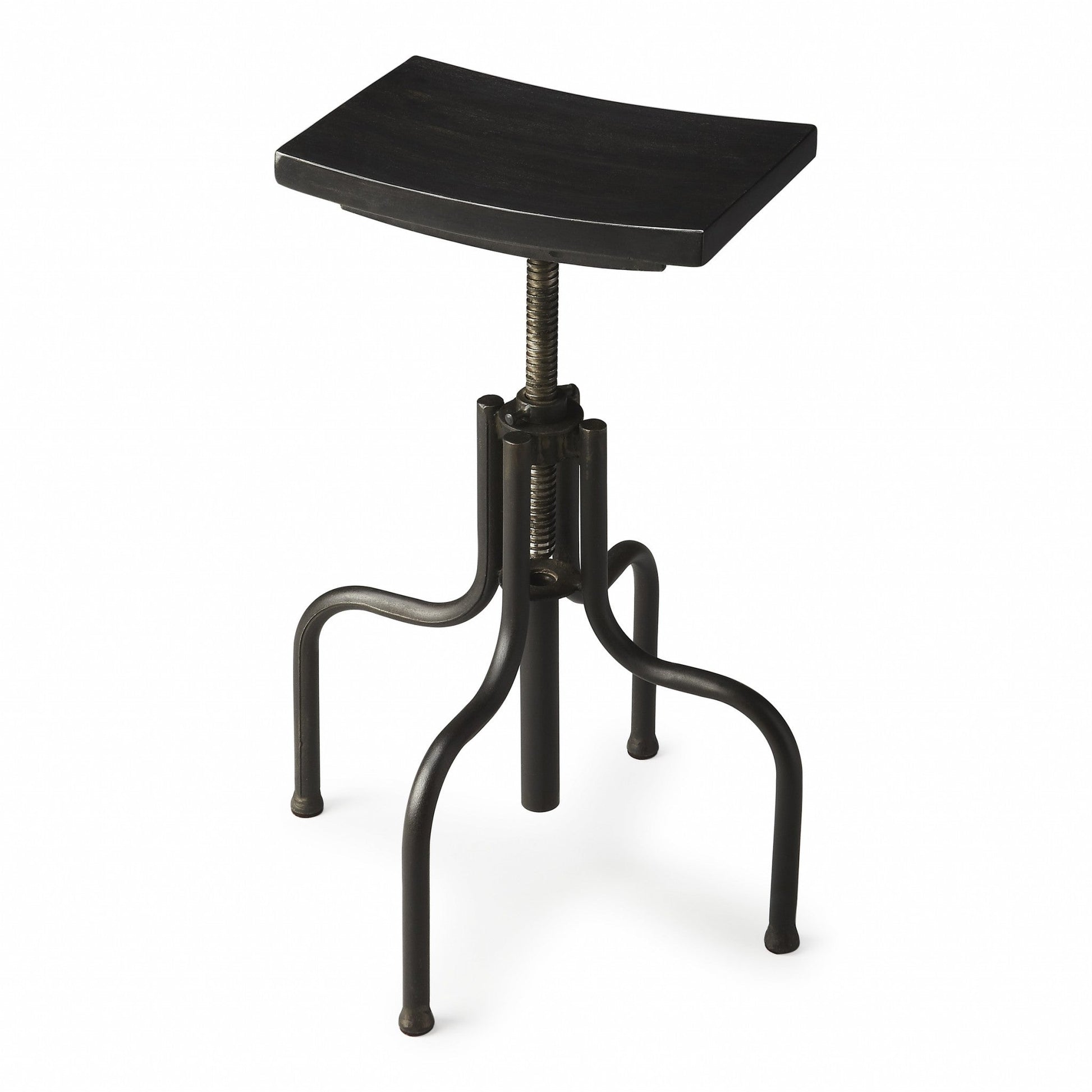 HomeRoots Reclaimed Wood Revolving Bar Stool