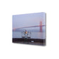 HomeRoots Rectangle Foggy Night Bistro Cafe Golden Gate Bridge 4 Giclee Wrap Canvas Wall Art
