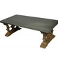 HomeRoots Rectangular Coffee Table With Decorative Base Finish
