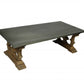 HomeRoots Rectangular Coffee Table With Decorative Base Finish