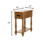 HomeRoots Rectangular Wood Side Table With Light Oak Finish