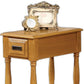 HomeRoots Rectangular Wood Side Table With Light Oak Finish