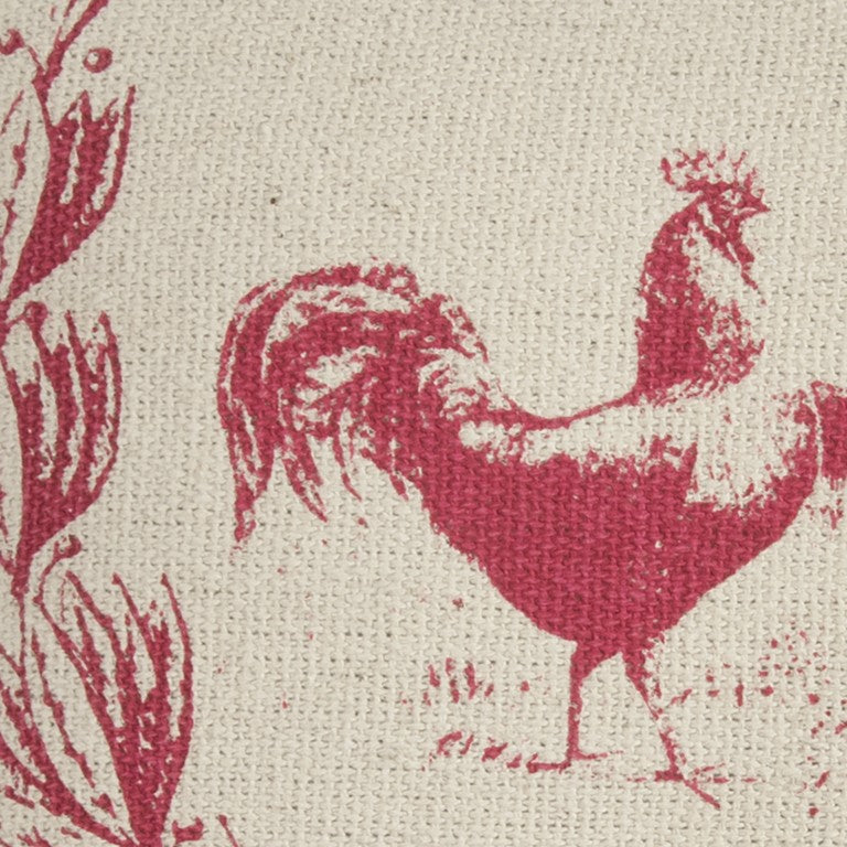 HomeRoots Red Distressed Farmhouse Throw Pillow