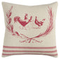 HomeRoots Red Distressed Farmhouse Throw Pillow