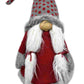 HomeRoots Red and Grey Spotted Hat Gnome with Pigtails
