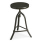 HomeRoots Revolving Round Stool in Black Iron Finish