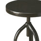 HomeRoots Revolving Round Stool in Black Iron Finish