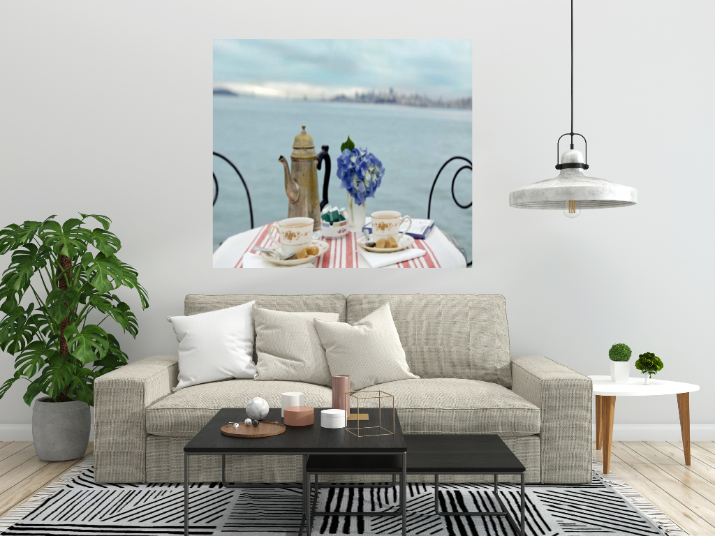 HomeRoots Romantic Brunch For Two Giclee 4 Wrap Canvas Wall Art