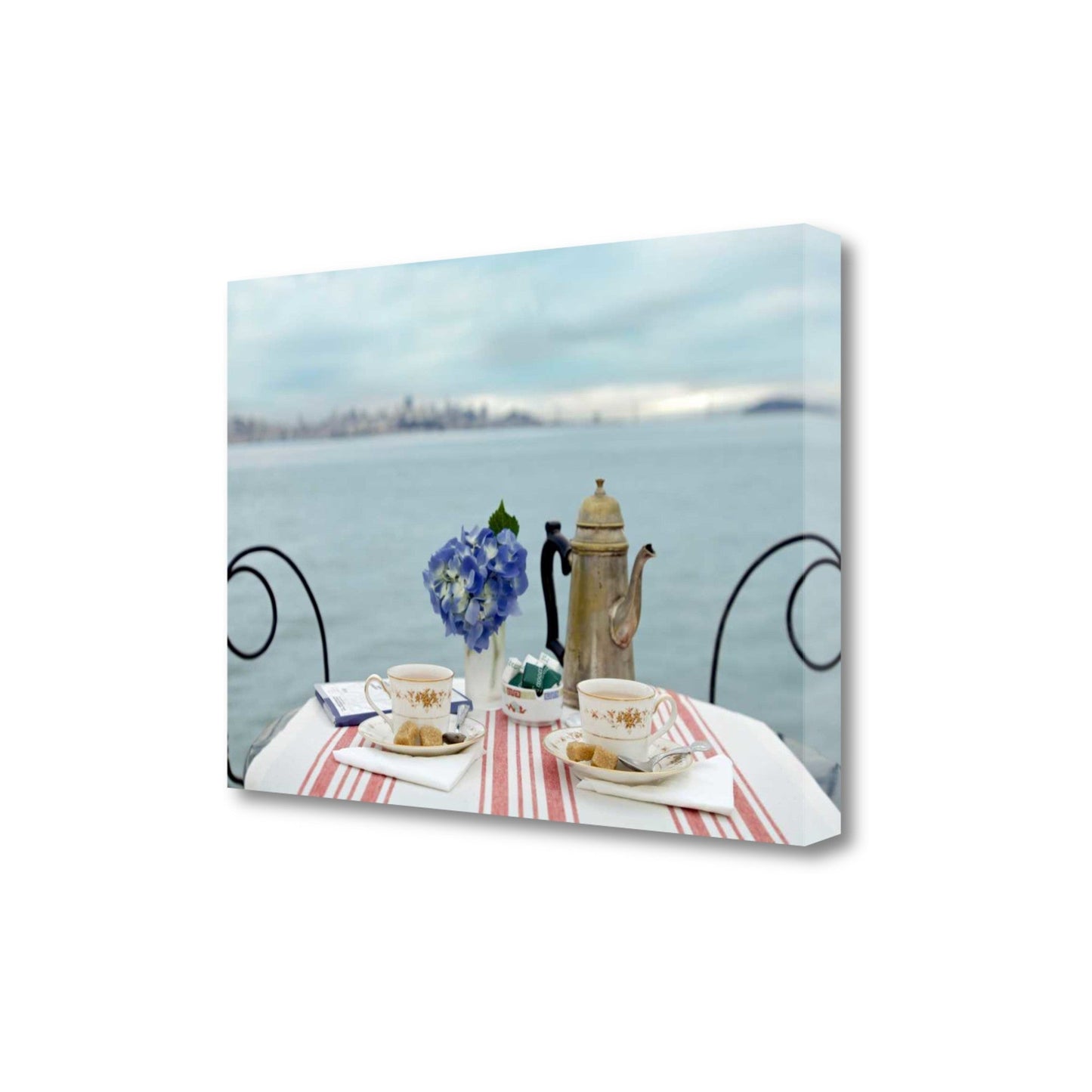 HomeRoots Romantic Brunch For Two Giclee 4 Wrap Canvas Wall Art