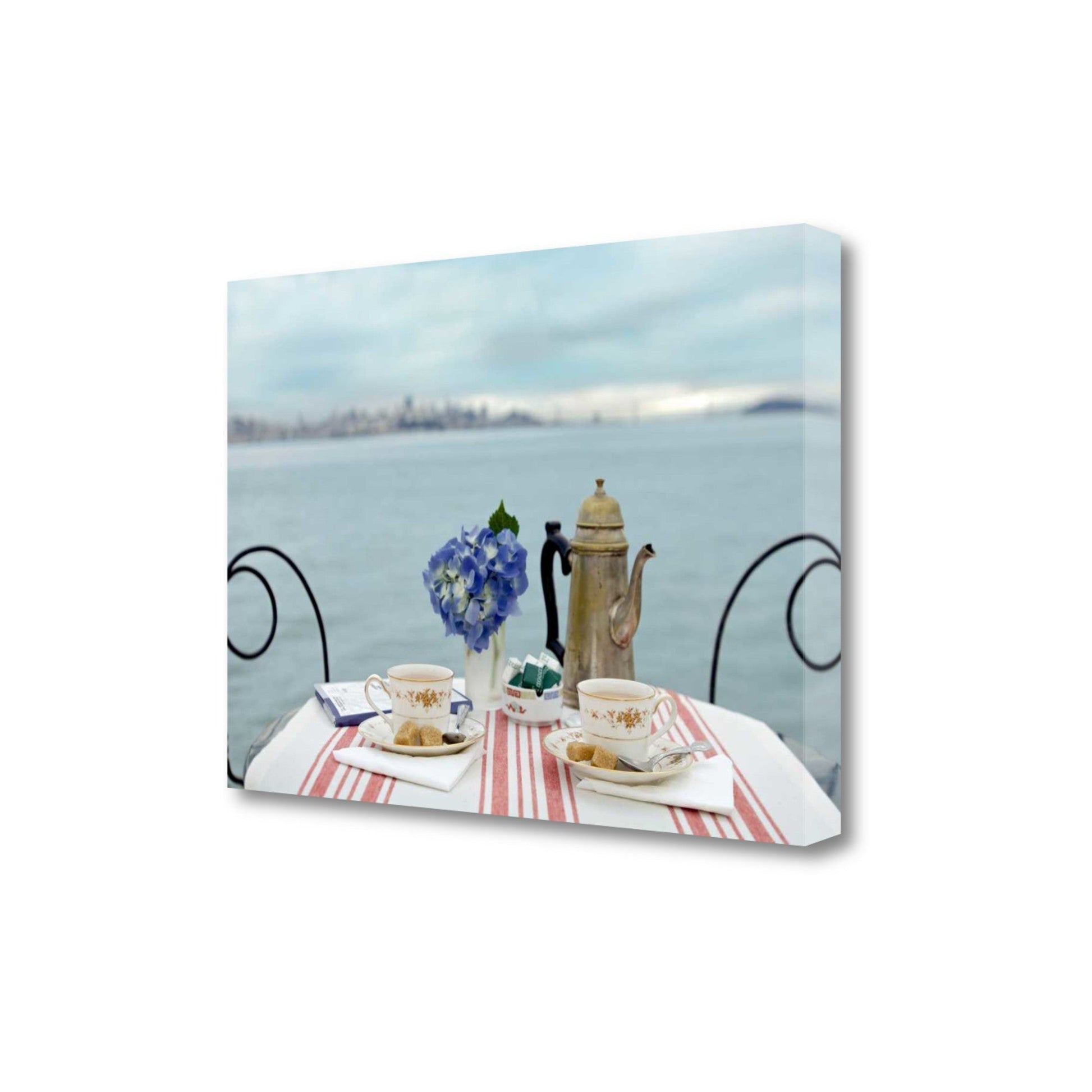HomeRoots Romantic Brunch For Two Giclee 4 Wrap Canvas Wall Art