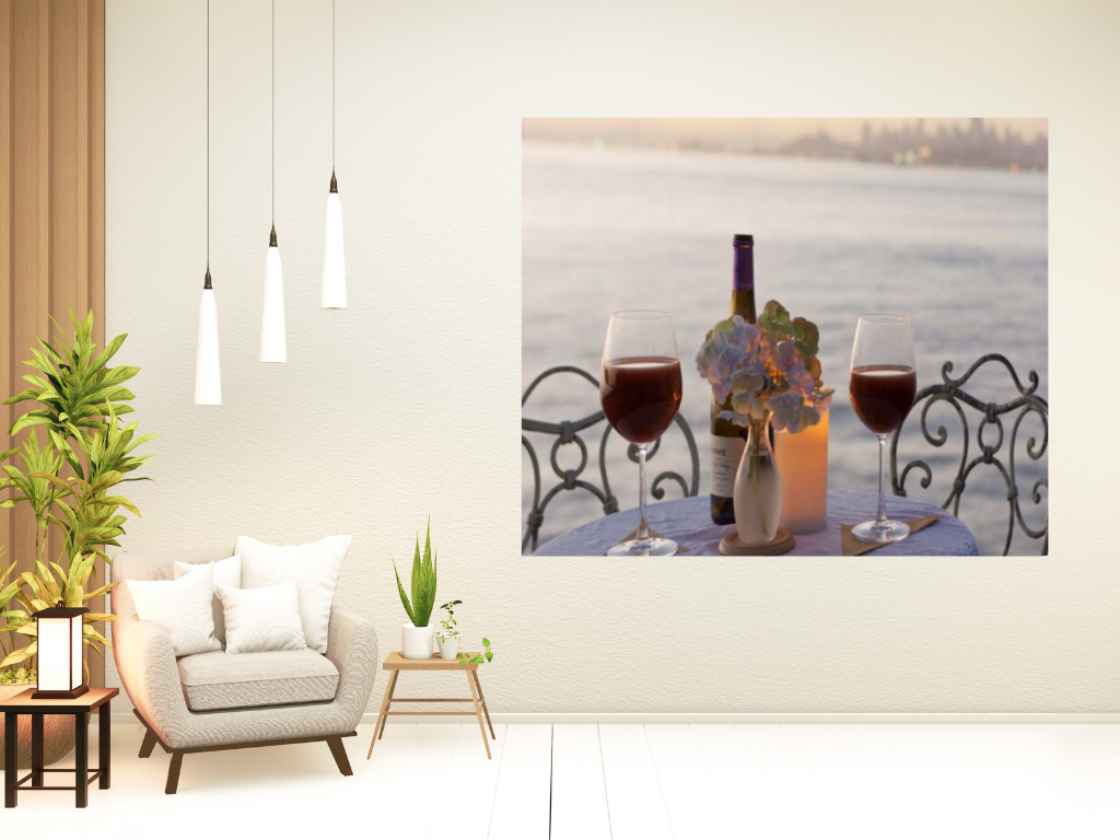 HomeRoots Romantic Sunset For Two City 3 Giclee Wrap Canvas Wall Art