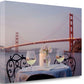 HomeRoots Romantic Wine Night For Two Golden Gate Bridge 1 Giclee Wrap Canvas Wall Art