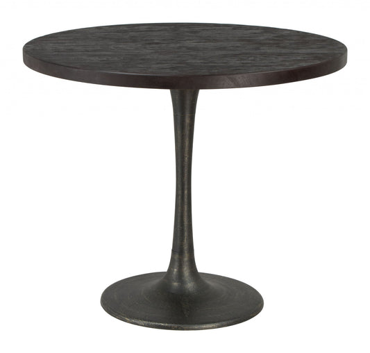 HomeRoots Round Black Dining Table