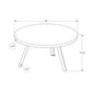 HomeRoots Round Golden Pine with Black Metal Coffee Table
