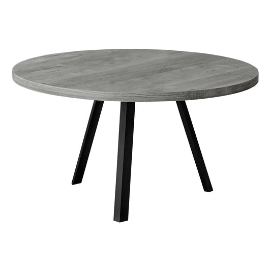HomeRoots Round Grey Reclaimed Wood with Black Metal Coffee Table