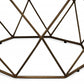 HomeRoots Round Mable and Iron Geometric Coffee Table