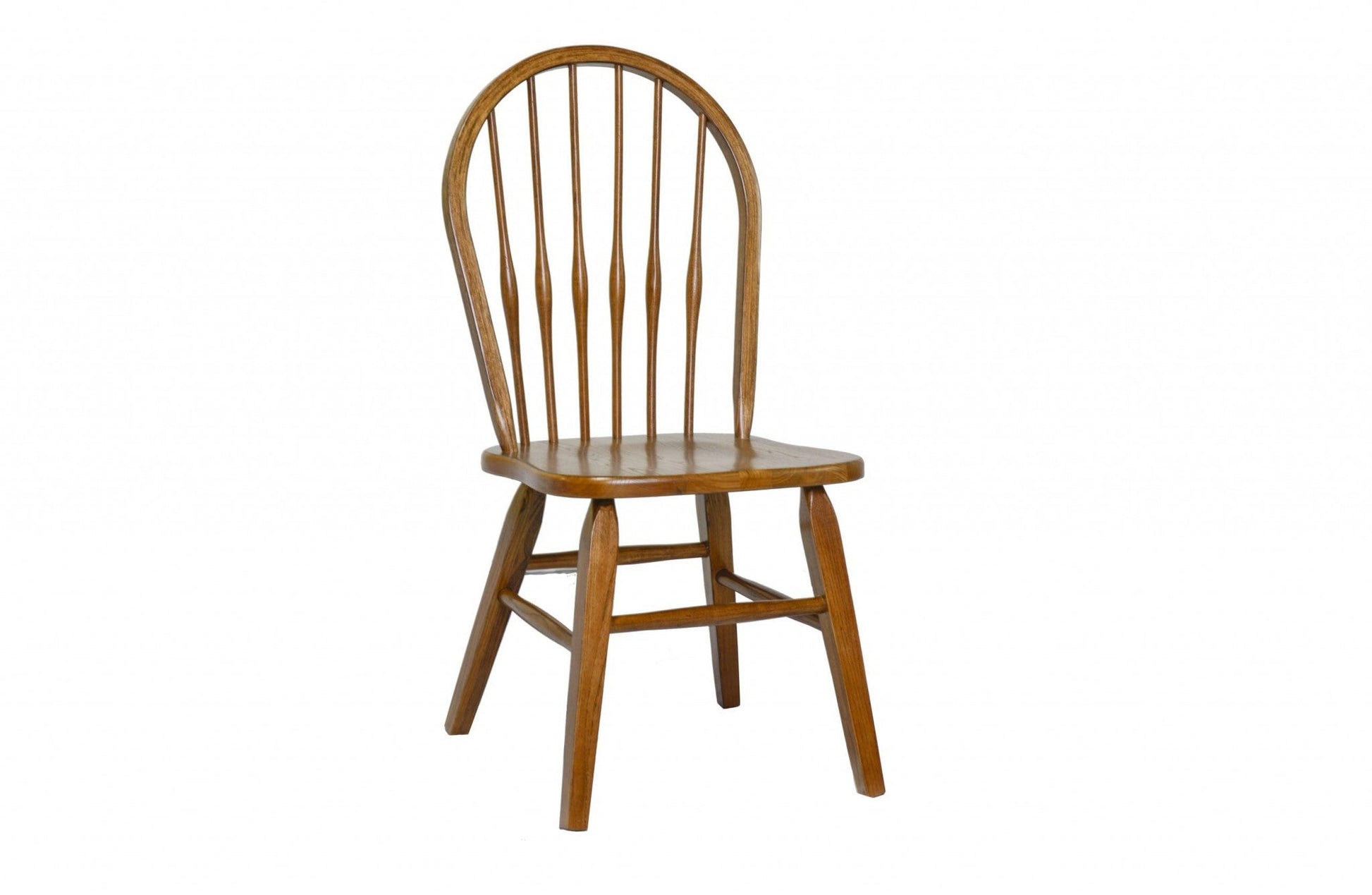 HomeRoots Rounded Back Burnished Brown Hardwood Dining Or Side Chair