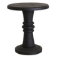 HomeRoots Rustic Black Pedestal End Table