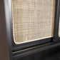 HomeRoots Rustic Black Tall Buffet Cabinet With Light Bamboo Finish