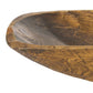 HomeRoots Rustic Brown And Natural Handcarved Thin Oval Centerpiece Bowl