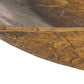 HomeRoots Rustic Brown And Natural Handcarved Thin Oval Centerpiece Bowl
