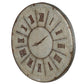 HomeRoots Rustic Farmhouse Distressed Tin Round Wall Clock