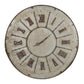 HomeRoots Rustic Farmhouse Distressed Tin Round Wall Clock