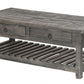 HomeRoots Rustic Gray Wash Wooden Coffee Table with Storage