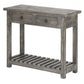 HomeRoots Rustic Gray Wash Wooden Sofa Table With Storage