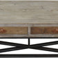 HomeRoots Rustic Handcrafted Wood And Iron Coffee Table in Natural Finish