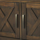 HomeRoots Rustic Natural Dark Brown Buffet Cabinet