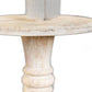 HomeRoots Rustic Natural Turned Pedestal End Table