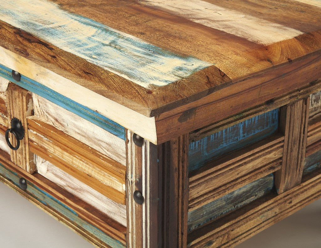 HomeRoots Rustic Painted Coffee Table