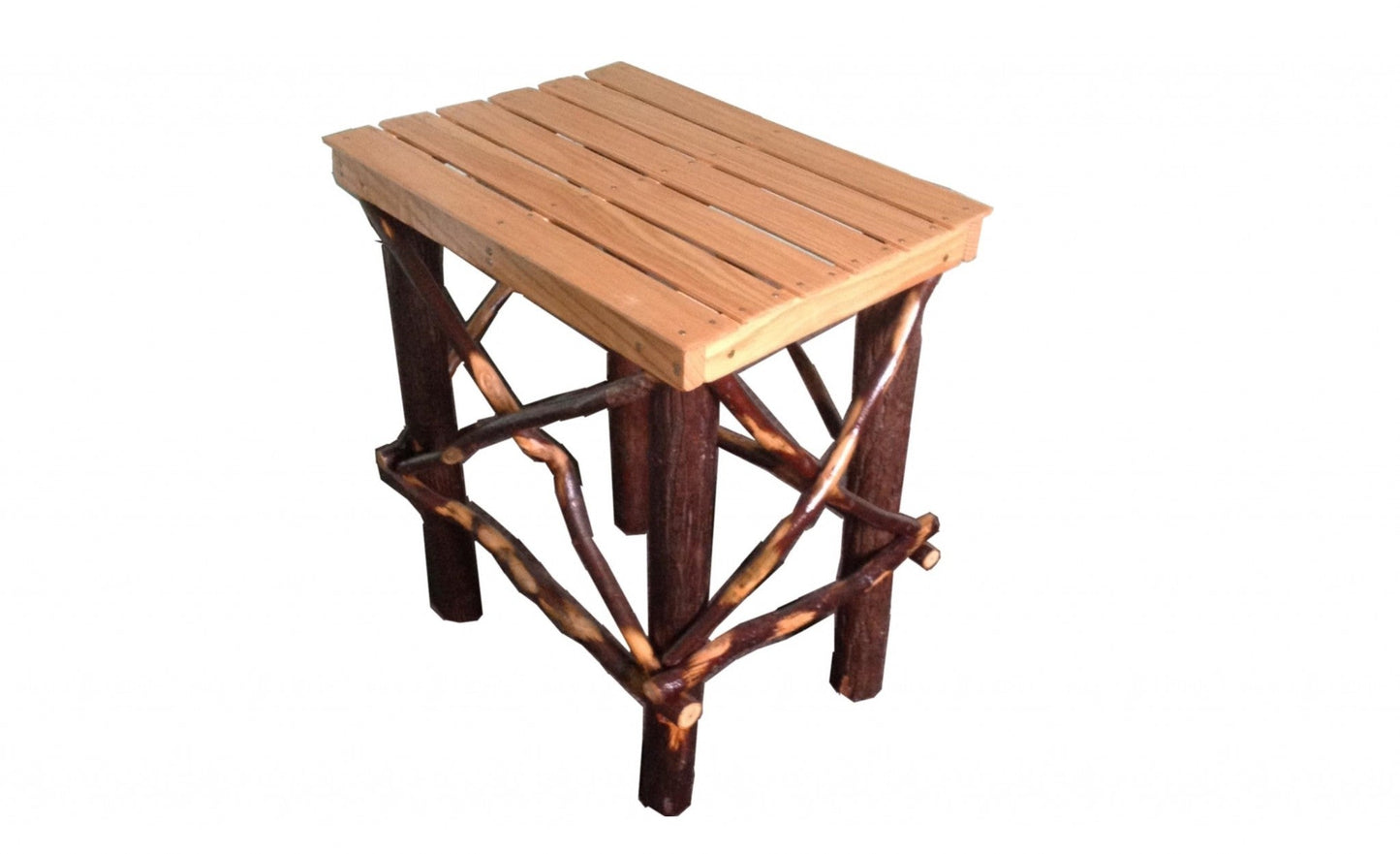 HomeRoots Rustic Side End Table With Natural Branch Finish