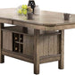 HomeRoots Rustic Style Dining Table With Wine Storage