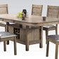 HomeRoots Rustic Style Dining Table With Wine Storage