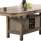 HomeRoots Rustic Style Dining Table With Wine Storage