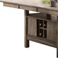 HomeRoots Rustic Style Dining Table With Wine Storage