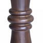 HomeRoots Rustic Turned Pedestal End Table in Warm Brown Finish