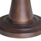 HomeRoots Rustic Turned Pedestal End Table in Warm Brown Finish