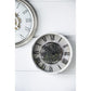 HomeRoots Rustic White Industrial Gear Vintage Wall Clock