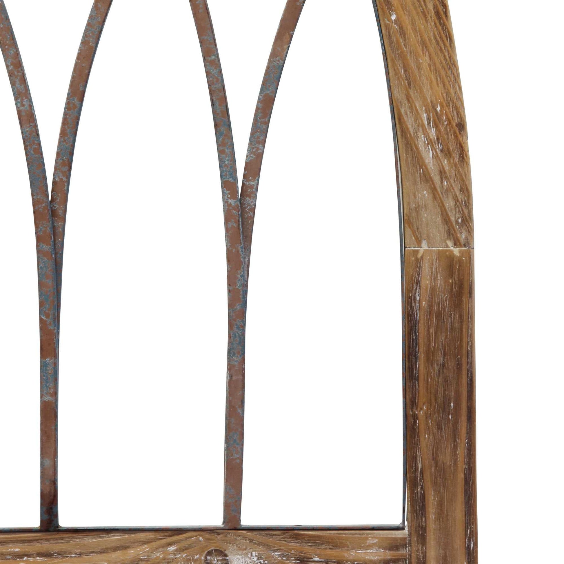 HomeRoots Rustic Wood and Metal Arch Wall Art
