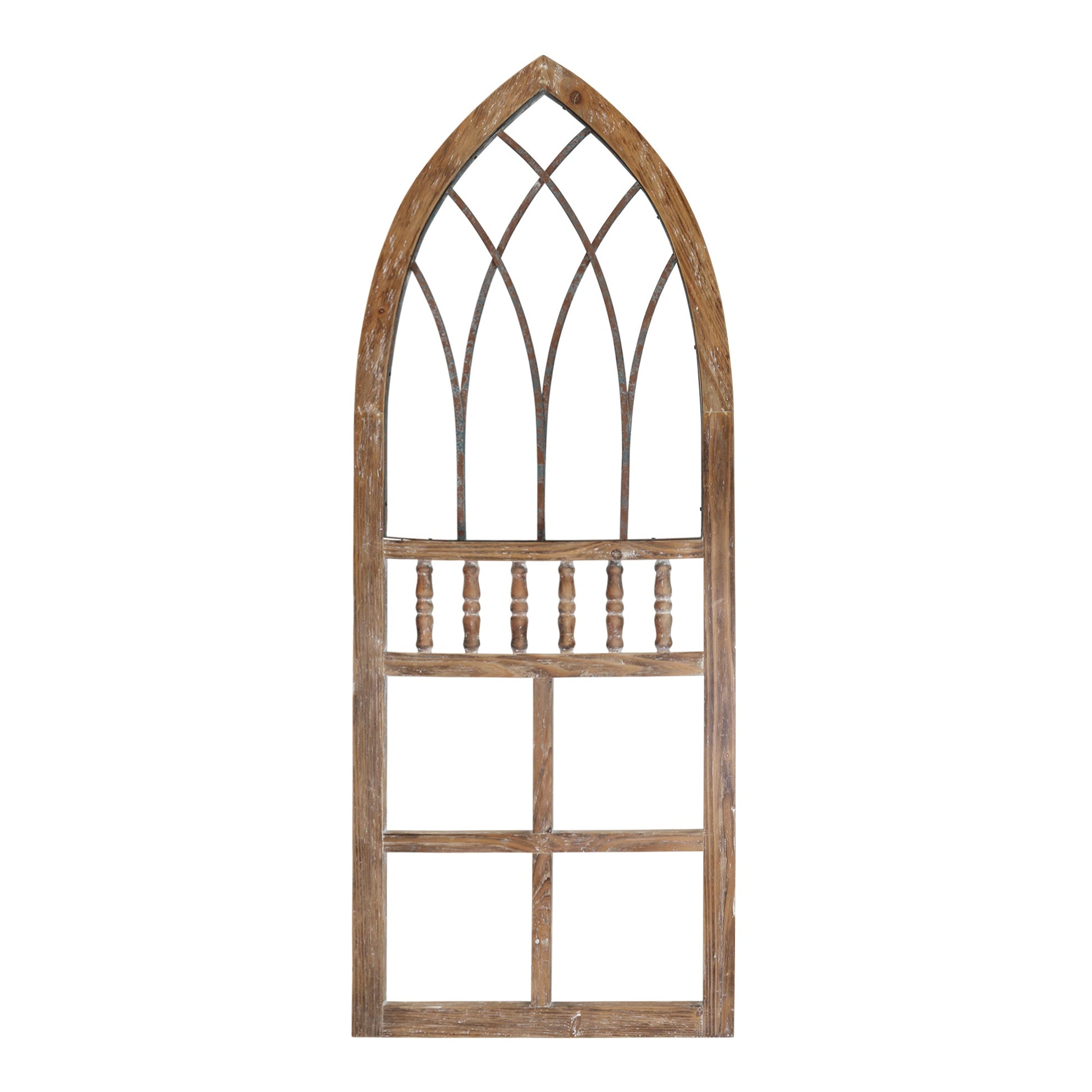 HomeRoots Rustic Wood and Metal Arch Wall Art