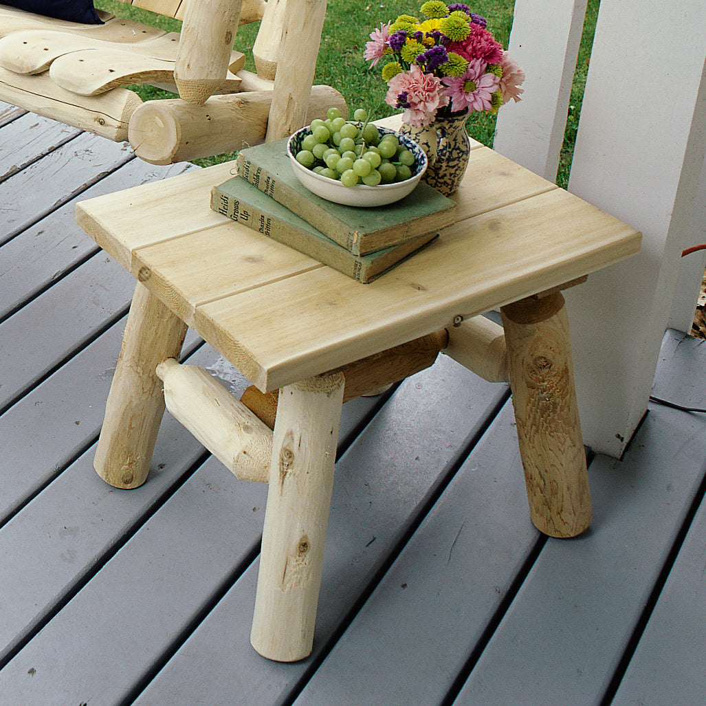 HomeRoots Rustic and Natural Wood End or Side Table