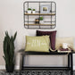 HomeRoots S 2 Farmhouse Wood Shelves with Black Metal Frame